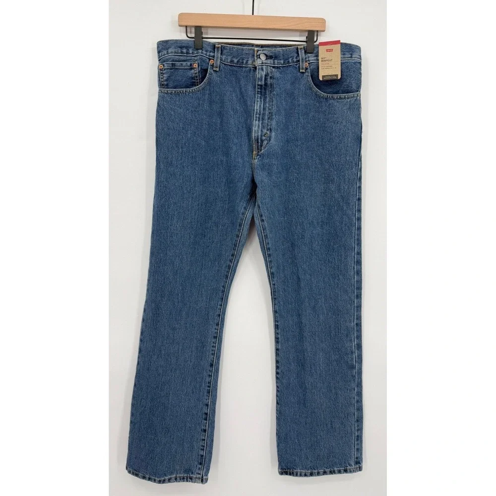 Levis 517 Jeans Mens 38x32 Blue Medium Wash Bootcut Denim Pants NEW